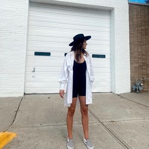 NWT White Buttondown Shirt Dress